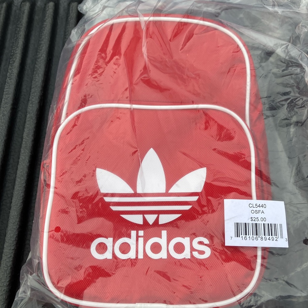 Red adidas backpack